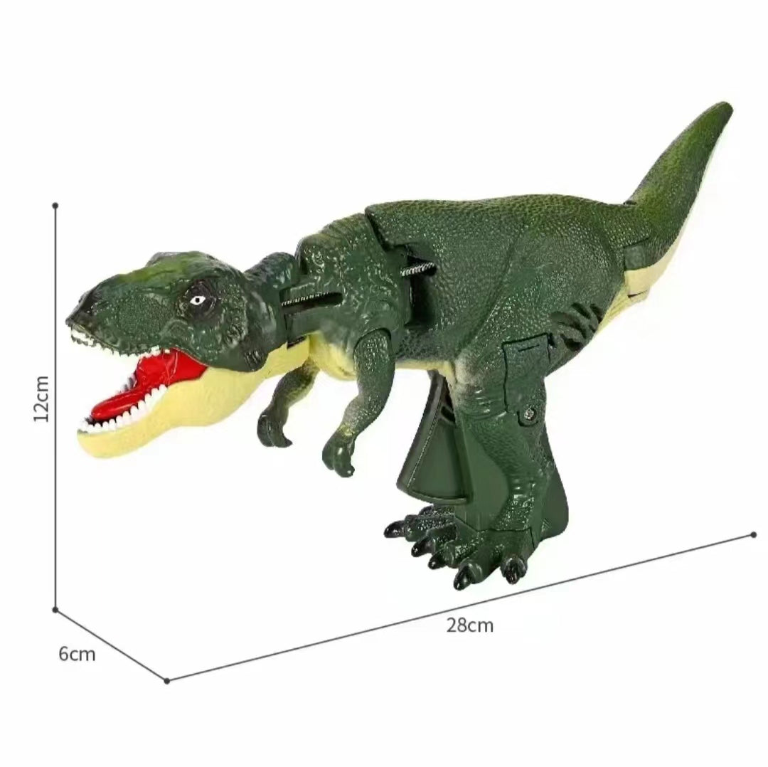 Decompressed dinosaur toy