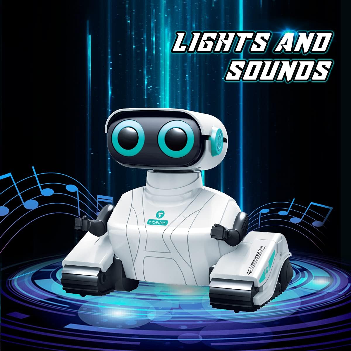 Remote Control Robot Toys with LED Eyes & Flexible Arms, Dance & Sounds