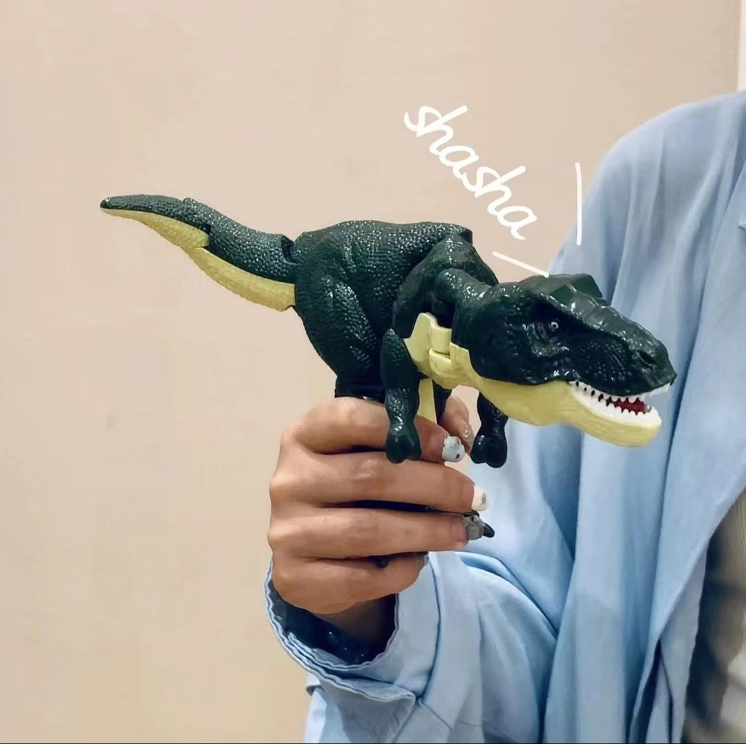 Decompressed dinosaur toy